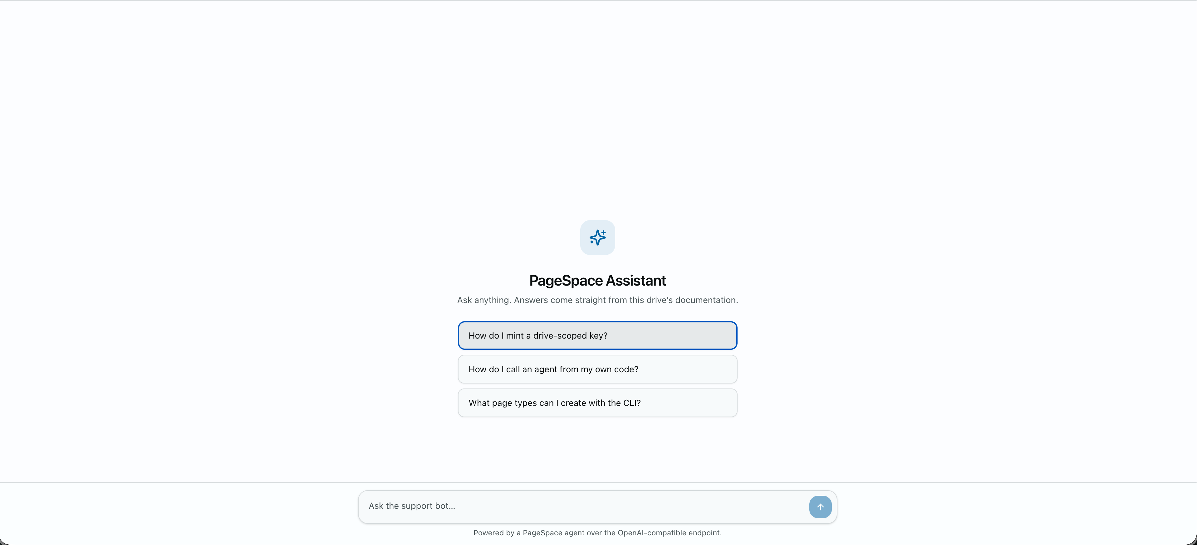 The public support bot on a website